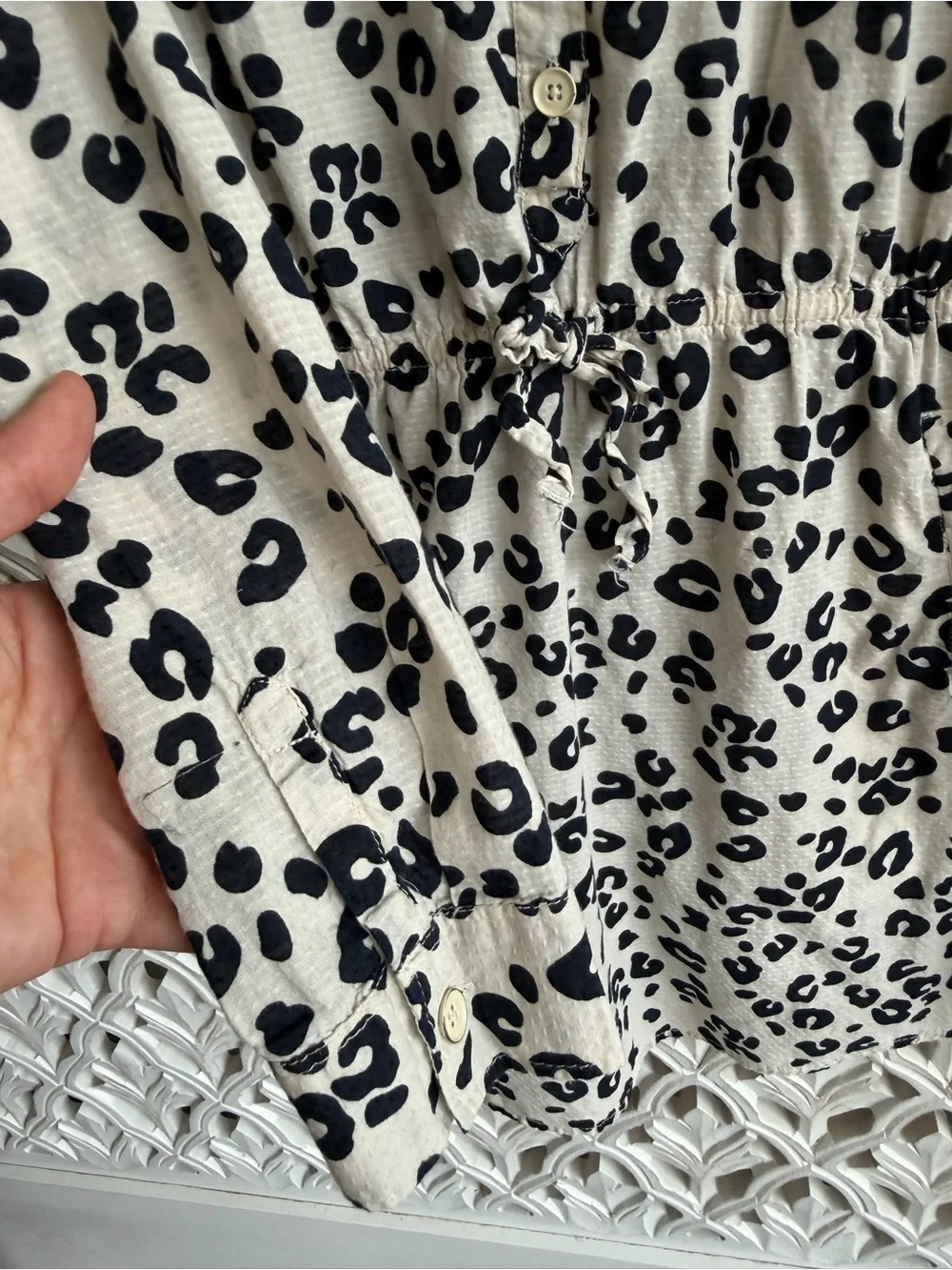 Gap Leopard Print Shirt Dress, Girls M